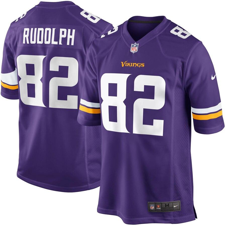 Kyle Rudolph Minnesota Vikings Youth Team Color Game Jersey - Purple 2019