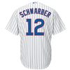 Image of Kyle Schwarber Chicago Cubs Majestic Official Cool Base Player Jersey - White 2019