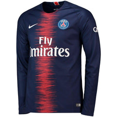 Kylian Mbappe Paris Saint-Germain Replica Home Long Sleeve Jersey – Navy 2019