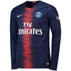 Image of Kylian Mbappe Paris Saint-Germain Replica Home Long Sleeve Jersey – Navy 2019