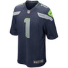 Image of L.J. Collier Seattle Seahawks 2019 NFL Draft First Round Pick Game Jersey – Navy 2019