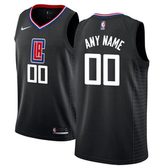 LA Clippers Custom Swingman Jersey Black - Statement Edition 2019