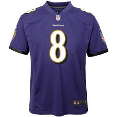 Lamar Jackson Baltimore Ravens Youth Game Jersey – Purple 2019