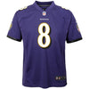 Image of Lamar Jackson Baltimore Ravens Youth Game Jersey – Purple 2019