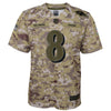 Image of Lamar Jackson Baltimore Ravens Youth Salute to Service Game Jersey - Camo 2019