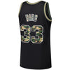 Image of Larry Bird Boston Celtics Mitchell & Ness Straight Fire Camo Swingman Jersey – Black 2019