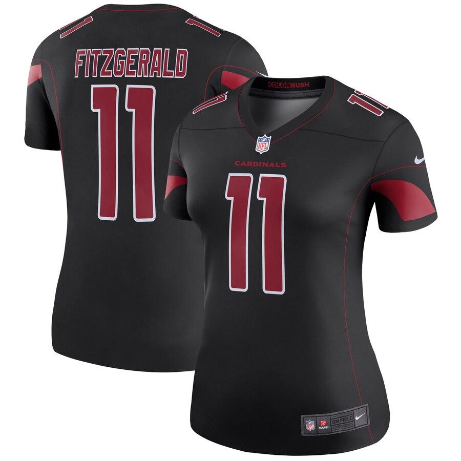 Larry Fitzgerald Arizona Cardinals Women's Color Rush Legend Jersey - Black 2019