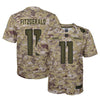 Image of Larry Fitzgerald Arizona Cardinals Youth Salute to Service Game Jersey - Camo 2019