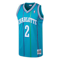 Larry Johnson Charlotte Hornets Mitchell & Ness 1992-93 Hardwood Classics Swingman Jersey - Teal 2019