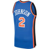 Image of Larry Johnson New York Knicks Mitchell &amp; Ness 1991-92 Hardwood Classics Swingman Jersey – Blue 2019