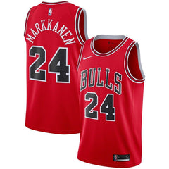 Lauri Markkanen Chicago Bulls Replica Swingman Jersey - Icon Edition – Red 2019