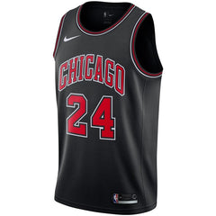 Lauri Markkanen Chicago Bulls Replica Swingman Jersey - Statement Edition – Black 2019