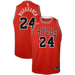 Lauri Markkanen Chicago Bulls Youth Swingman Jersey Red - Icon Edition 2019