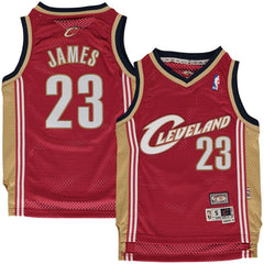 LeBron James Cleveland Cavaliers Mitchell &amp; Ness Youth Hardwood Classics Swingman Jersey – Maroon 2019