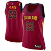 Image of LeBron James Cleveland Cavaliers Women's Swingman Jersey Wine - Icon Edition 2019