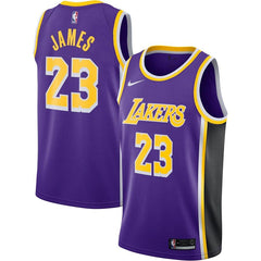 LeBron James Los Angeles Lakers Replica Swingman Jersey - Statement Edition – Purple 2019