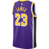 Image of LeBron James Los Angeles Lakers Replica Swingman Jersey - Statement Edition – Purple 2019