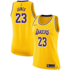 LeBron James Los Angeles Lakers Women's Swingman Jersey - Gold - Icon Edition 2019