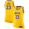 Image of LeBron James Los Angeles Lakers Women's Swingman Jersey - Gold - Icon Edition 2019