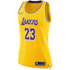 LeBron James Los Angeles Lakers Women's Swingman Jersey - Gold - Icon Edition 2019