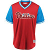 Image of Jake Arrieta "Snake" Philadelphia Phillies Majestic Players' Weekend Cool Base Jersey – Scarlet/Light Blue 2019