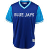 Image of Josh Donaldson "Bringer of Rain" Toronto Blue Jays Majestic Players' Weekend Cool Base Jersey – Royal/Light Blue 2019