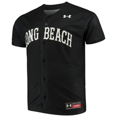 Long Beach State 49ers Under Armour Replica Logo Baseball Jersey - Black 2019