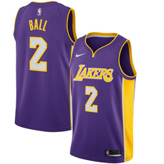 Lonzo Ball Los Angeles Lakers Swingman Jersey - Statement Edition – Purple 2019