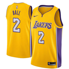 Lonzo Ball Los Angeles Lakers Swingman Jersey Yellow - Icon Edition 2019