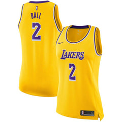 Lonzo Ball Los Angeles Lakers Women's Swingman Jersey - Gold - Icon Edition 2019