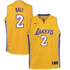 Image of Lonzo Ball Los Angeles Lakers Youth Swingman Jersey Yellow - Icon Edition 2019