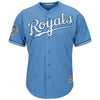 Image of Lorenzo Cain Kansas City Royals Majestic 2015 World Series Bound Cool Base Jersey - Light Blue 2019