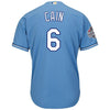 Image of Lorenzo Cain Kansas City Royals Majestic 2015 World Series Bound Cool Base Jersey - Light Blue 2019