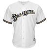 Image of Lorenzo Cain Milwaukee Brewers Majestic Official Cool Base Player Jersey – White 2019
