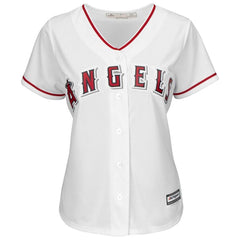 Los Angeles Angels Majestic Women's Home Cool Base Custom Jersey - White 2019