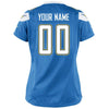 Image of Los Angeles Chargers Women's Custom Game Jersey - Light Blue 2019