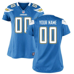 Los Angeles Chargers Women's Custom Game Jersey - Light Blue 2019