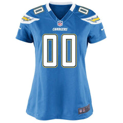 Los Angeles Chargers Women's Custom Game Jersey - Light Blue 2019