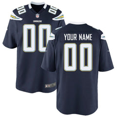 Los Angeles Chargers Youth Custom Game Jersey - Navy 2019