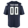 Image of Los Angeles Chargers Youth Custom Game Jersey - Navy 2019