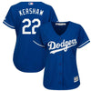 Image of Los Angeles Dodgers Majestic Fashion Women's Cool Base Player Jersey - Royal 2019