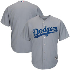 Los Angeles Dodgers Majestic Official Cool Base Jersey - Gray 2019