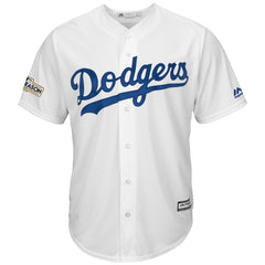 Los Angeles Dodgers Majestic Postseason Cool Base Team Jersey – White 2019