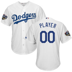 Los Angeles Dodgers Majestic World Series Cool Base Custom Jersey – White 2019