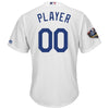 Image of Los Angeles Dodgers Majestic World Series Cool Base Custom Jersey – White 2019