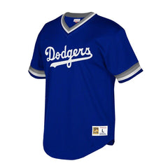 Los Angeles Dodgers Mitchell & Ness Cooperstown Collection Mesh Wordmark V-Neck Jersey – Royal 2019