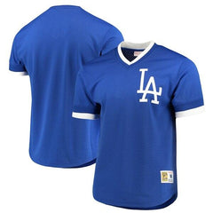 Los Angeles Dodgers Mitchell &amp; Ness Mesh V-Neck Jersey – Royal 2019