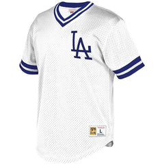 Los Angeles Dodgers Mitchell & Ness Mesh V-Neck Jersey – White 2019