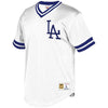 Image of Los Angeles Dodgers Mitchell &amp; Ness Mesh V-Neck Jersey – White 2019