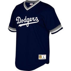 Los Angeles Dodgers Mitchell & Ness Youth Cooperstown Collection Mesh Wordmark V-Neck Jersey – Royal 2019